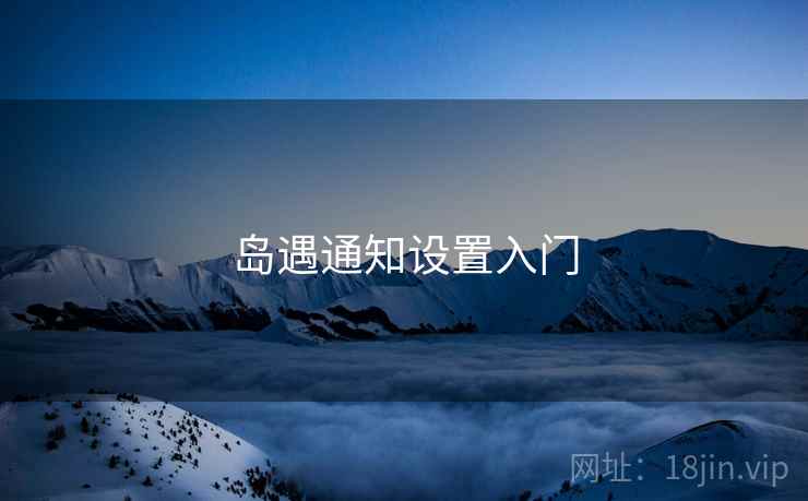 岛遇通知设置入门