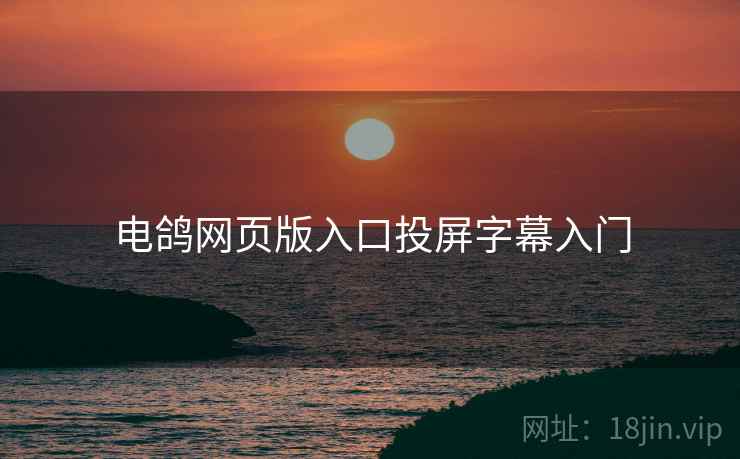 电鸽网页版入口投屏字幕入门