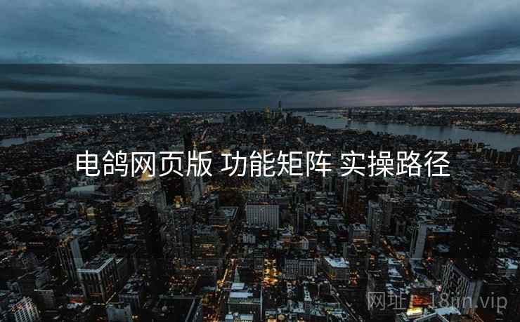 电鸽网页版 功能矩阵 实操路径