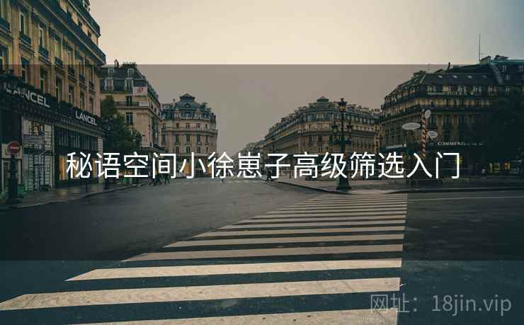 秘语空间小徐崽子高级筛选入门